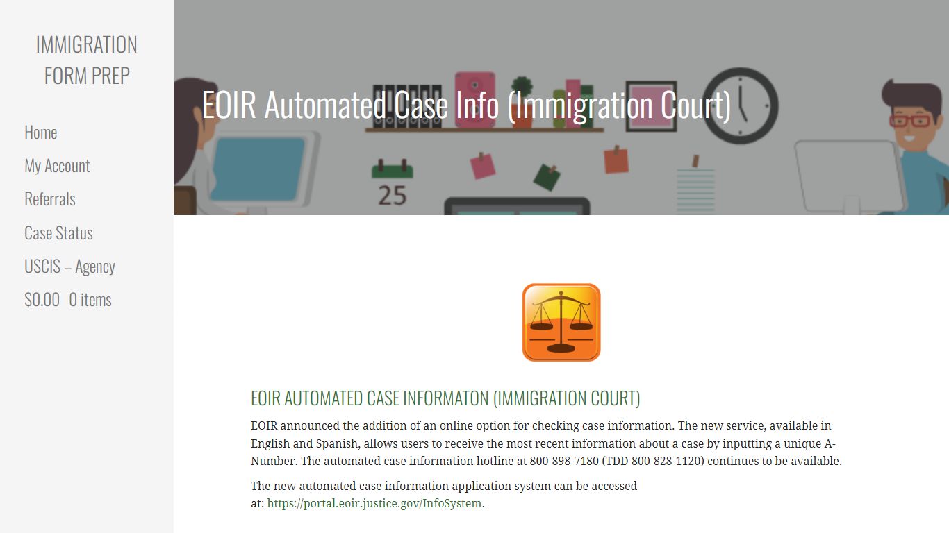 EOIR Automated Case Info (Immigration Court)
